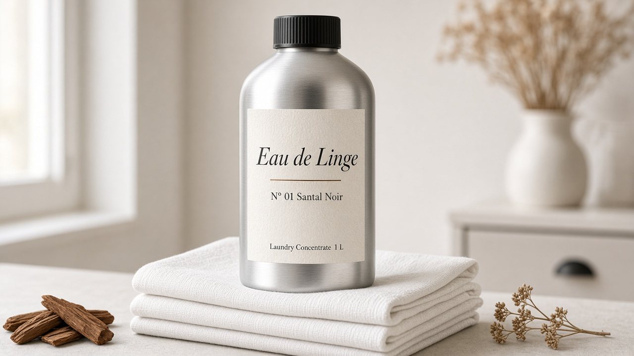Santal Noir 1 L bottle, AI concept render